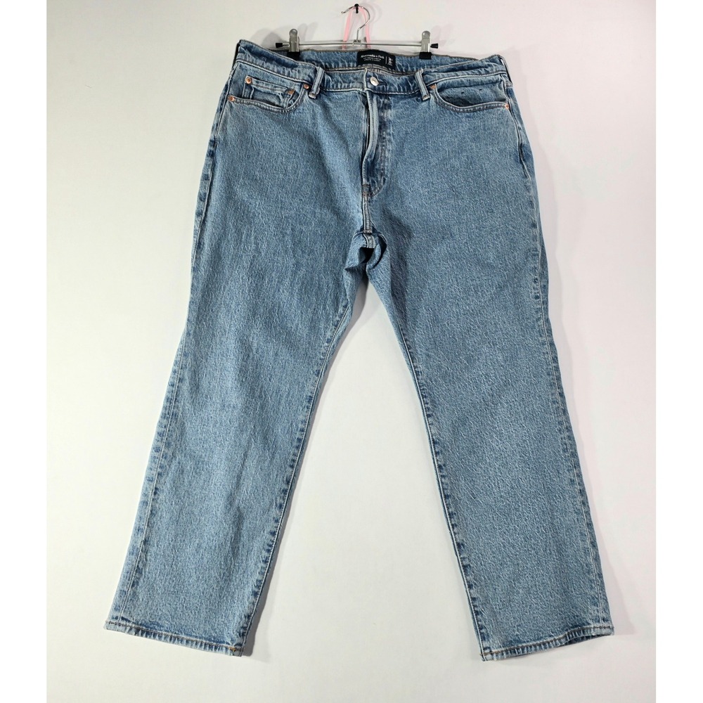 Abercrombie & Fitch Athletic Straight Vintage Stretch Jeans Light Wash 40x27